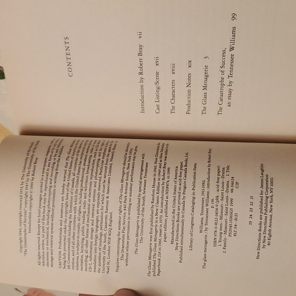 2/$8 🎭 The Glass Menagerie Tennesee Williams 📚 paperback book - Picture 5 of 9